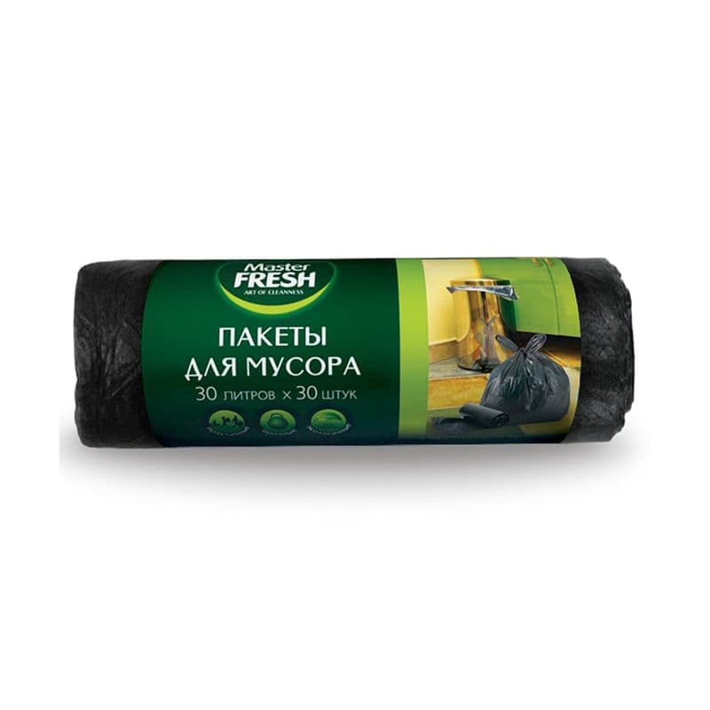 МАСТЕР ФРЕШ Пакеты д/мусора 30л 30шт 7мкм