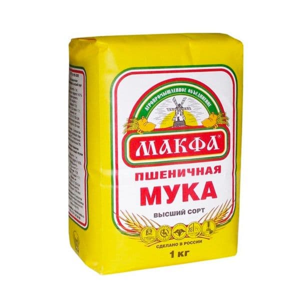 Мука пшеничная в/с 1кг Макфа