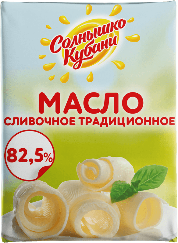 Масло слив. традиционное 200гр 82,5%  Солнышко Кубани