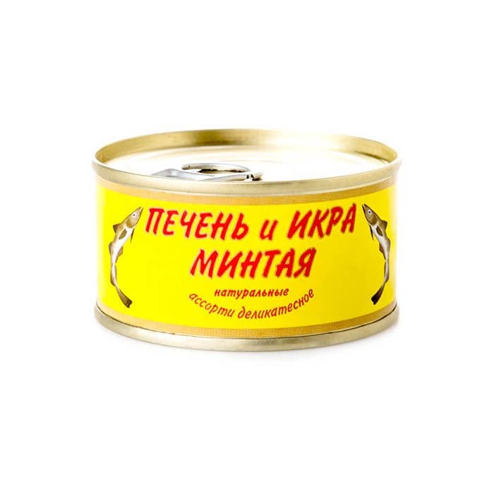 Печень и икра минтая нат.120г ж/б Кайтес(Северпродукт)