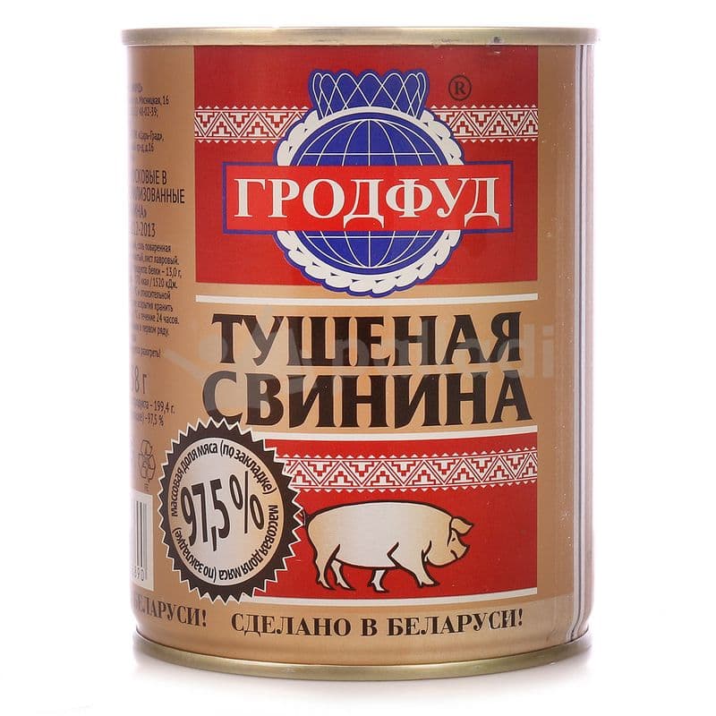 Туш.свинина ГОСТ в/с 338г Гродфуд