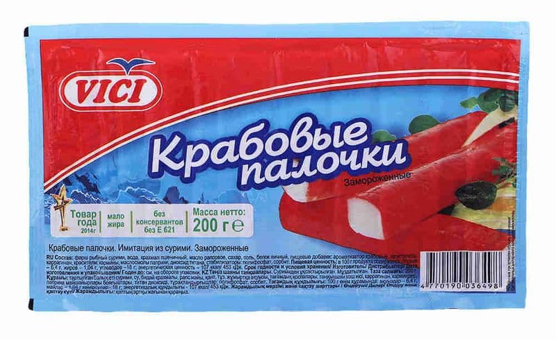 Крабовые палочки Душа океана 200г Вичи