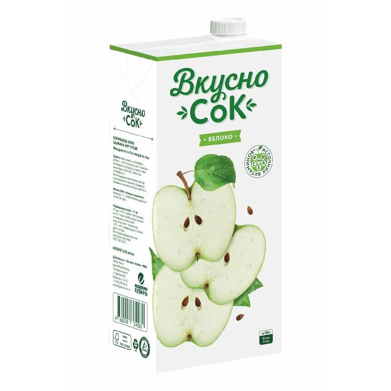 Напиток сокосод. ВкусноСок Яблочный 0,95л