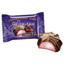 Конфеты Жаклин французский зефир клубнич.в шок.вес Славянка