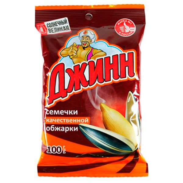 Семечки жареные Джинн 100г Солнечный Великан