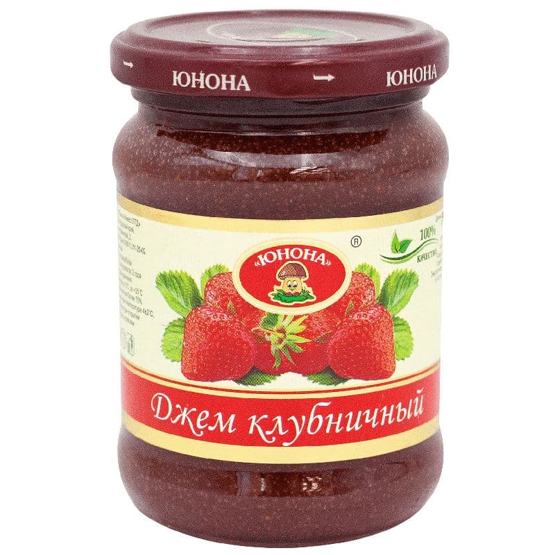 Джем клубничный 310г с/б Юнона