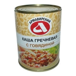 Каша гречневая с говядиной 340г АМКК