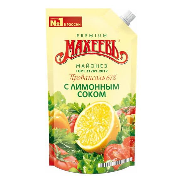 Майонез Махеев Провансаль с лимон соком 67% 190г