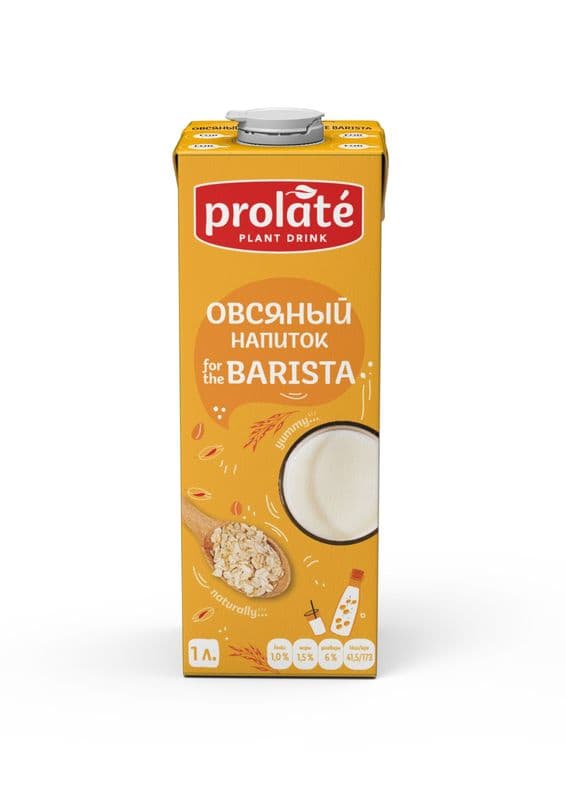 Напиток овсяный Бариста "Пролате"у/п 1л