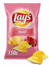 Чипсы Лэйс 140г краб