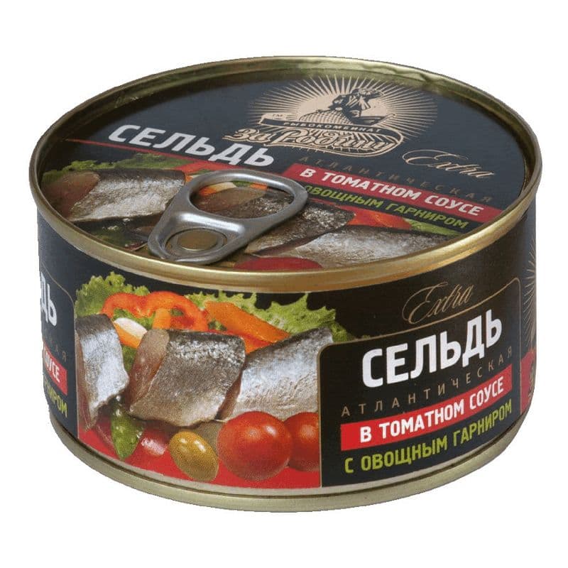 Сельдь в т/с 185г с овощами с/к За Родину