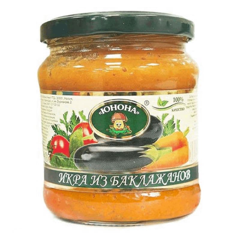 Икра из баклажан 480г с/б Юнона