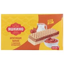 Вафли Яшкино 200г с вар.сгущенкой