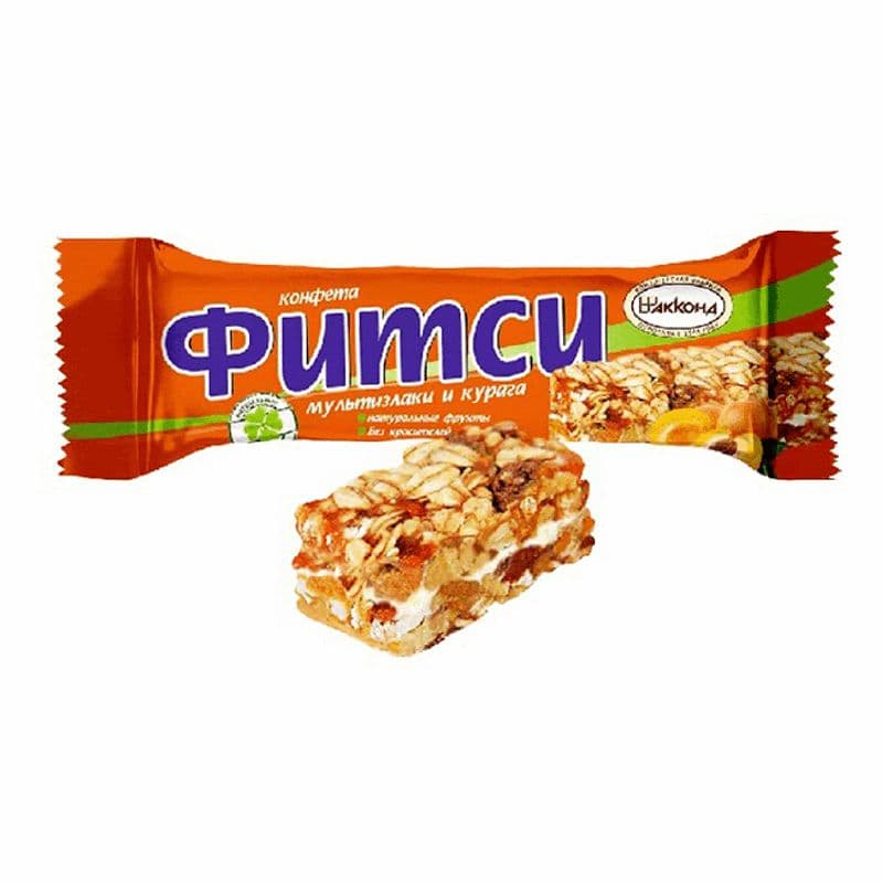 Конфеты Фитси мультизлаки и курага вес Акконд