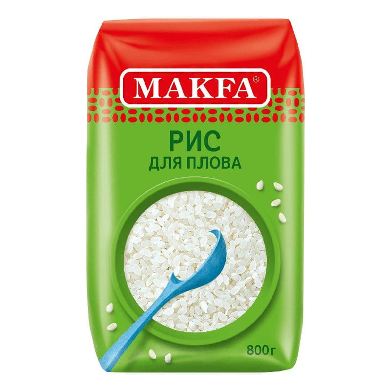 Крупа Рис для Плова 800г Макфа