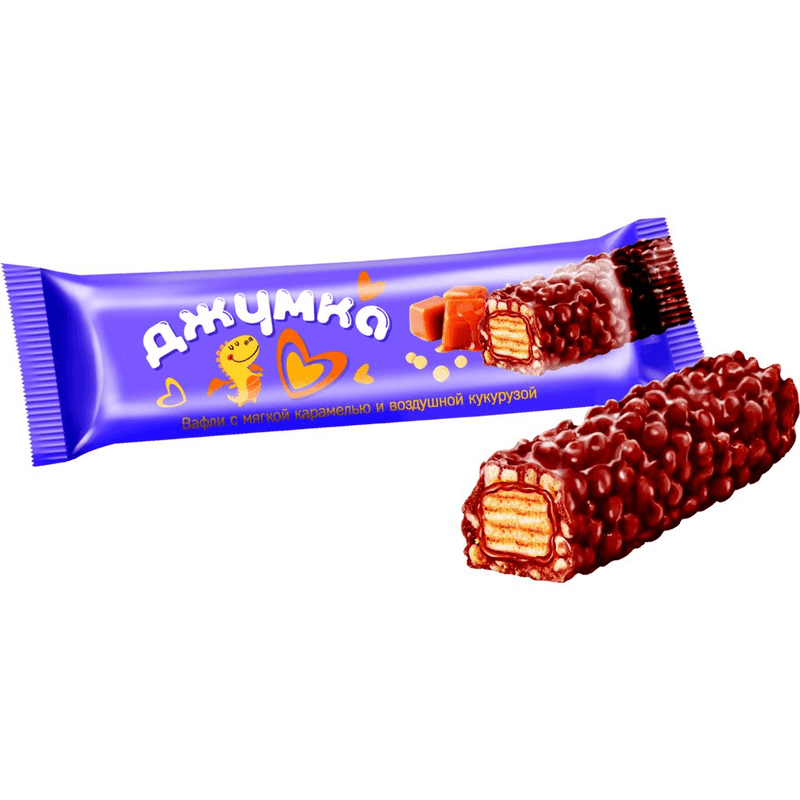 Вафли Джумка мягкая карам.и возд.рис 37г КДВ