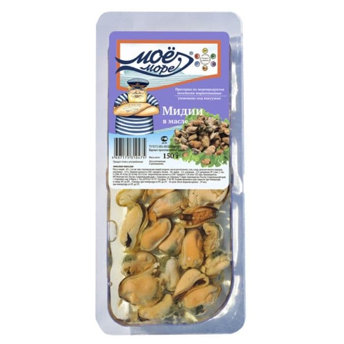 Мидии в масле 150г Мое море