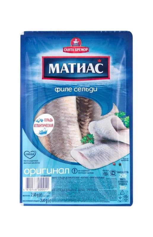 Сельдь филе  Матиас оригинал 250гр СБ