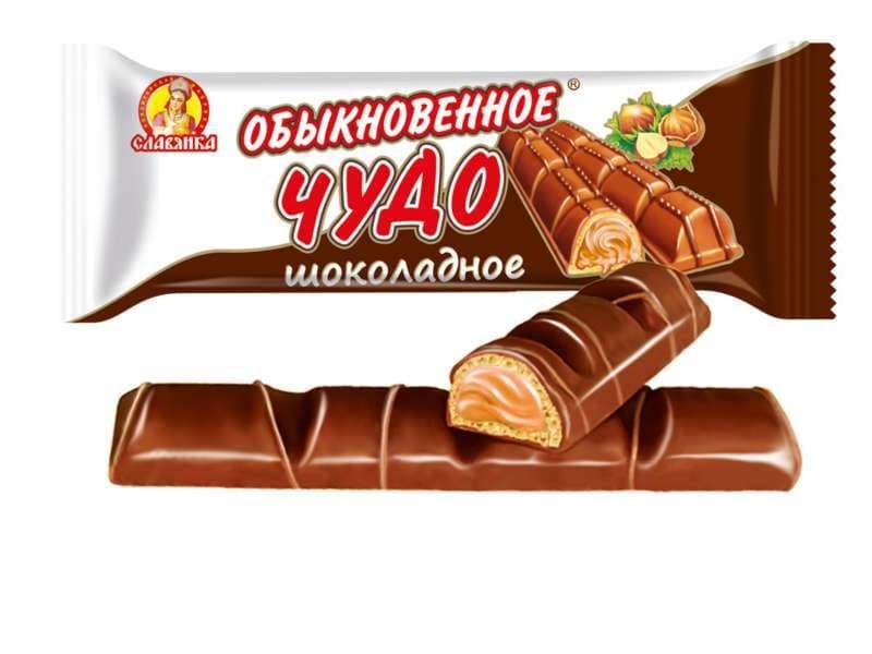 Батончик Обыкновенное чудо шоколадное 55г Славянка