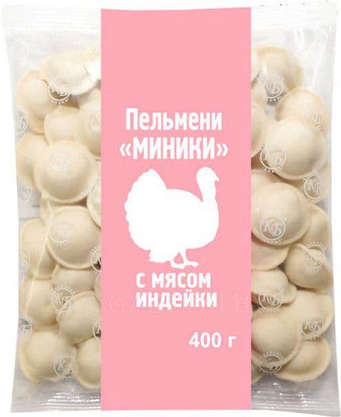 Пельмени С мясом индейки 400г мини Кубанский бекон