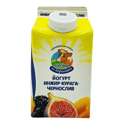Йогурт инжир,курага,чернослив 2,1% 450г пюрпак КизК