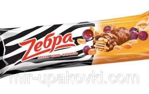 Батончик Зебра вафельный в шок. 40г КДВ