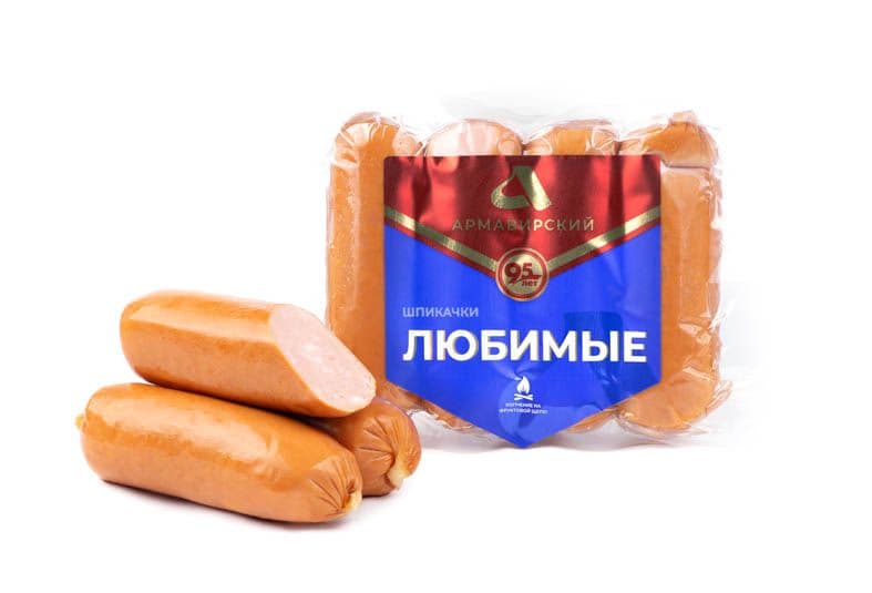 Шпикачки Любимые со шпиком вес  Армавирский МКК
