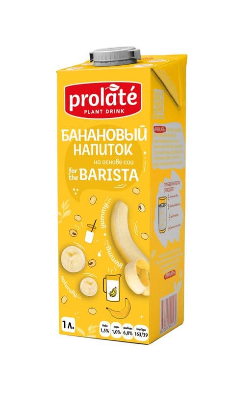 Напиток банановый Бариста "Пролате"у/п 1л