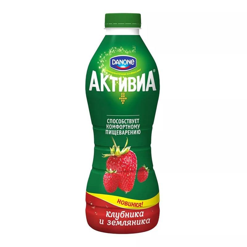 АктиБио Биойогурт 870г Клубника земляника 1,5%
