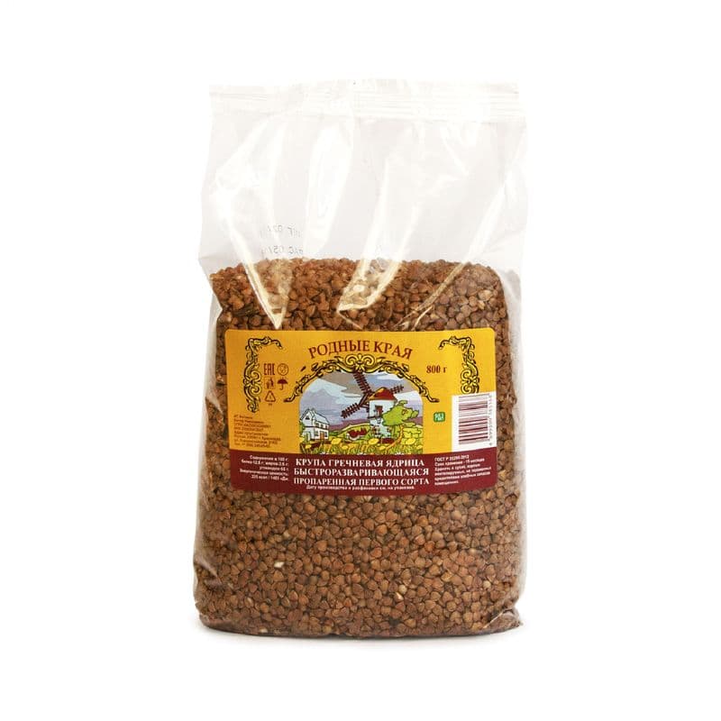 Крупа Гречневая 800г Родные края (СТ)