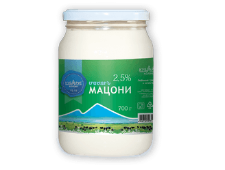 Мацони 2,5% 700г с/б  БЗМЖ Кубарус