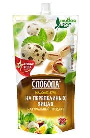 Майонез Слобода на перепел.яйцах 67% 400мл с доз