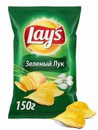 Чипсы Лэйс 140г зеленый лук