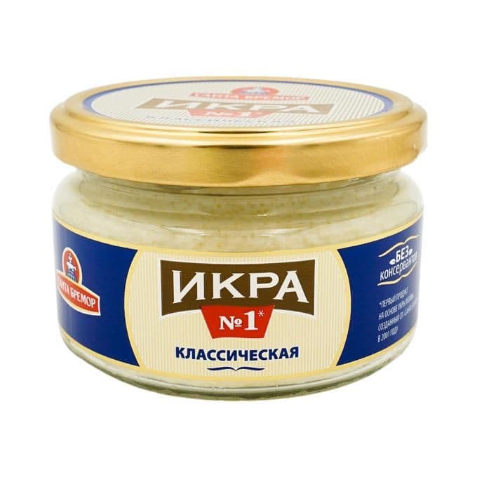 Икра мойвы делик.классическая 180г  Санта-Бремор