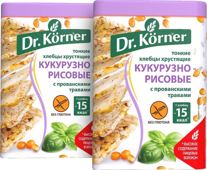 Хлебцы кукурузно-рисовые Прованские травы 100г Корнер