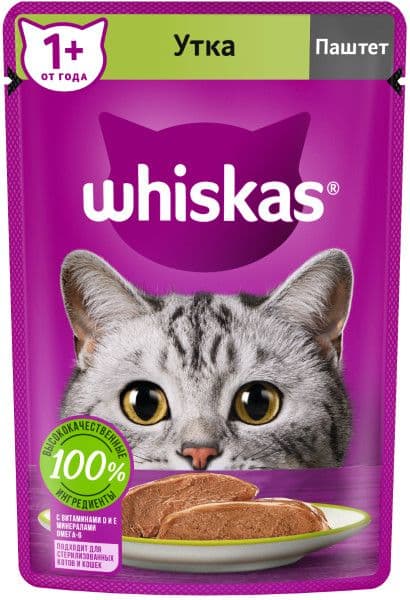 Вискас паштет Утка 75г*24