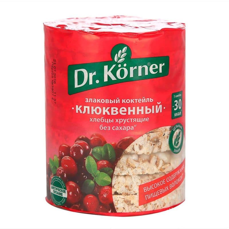 Хлебцы Злаковый коктейль клюквенный 100г Корнер
