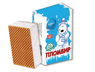 Мороженое Пломбир в брикете 90г Кубарус