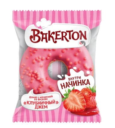 Донат глазир Клубничный джем 68г
