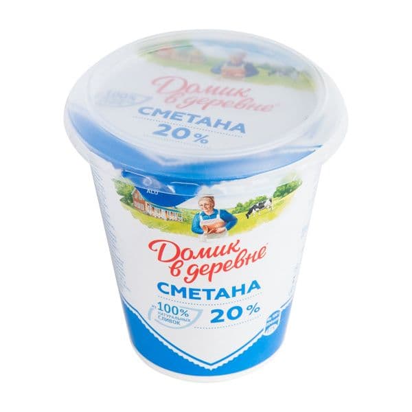 Сметана прод .20% весовая Домик на хуторе