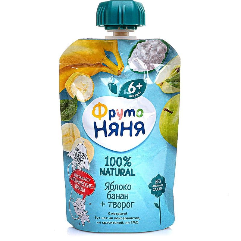 Пюре Фрумка яблоко банан 90г