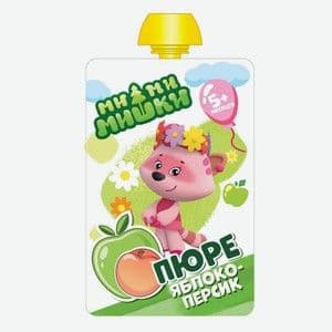 Пюре Ми-Ми-Мишки яблоко персик 90г