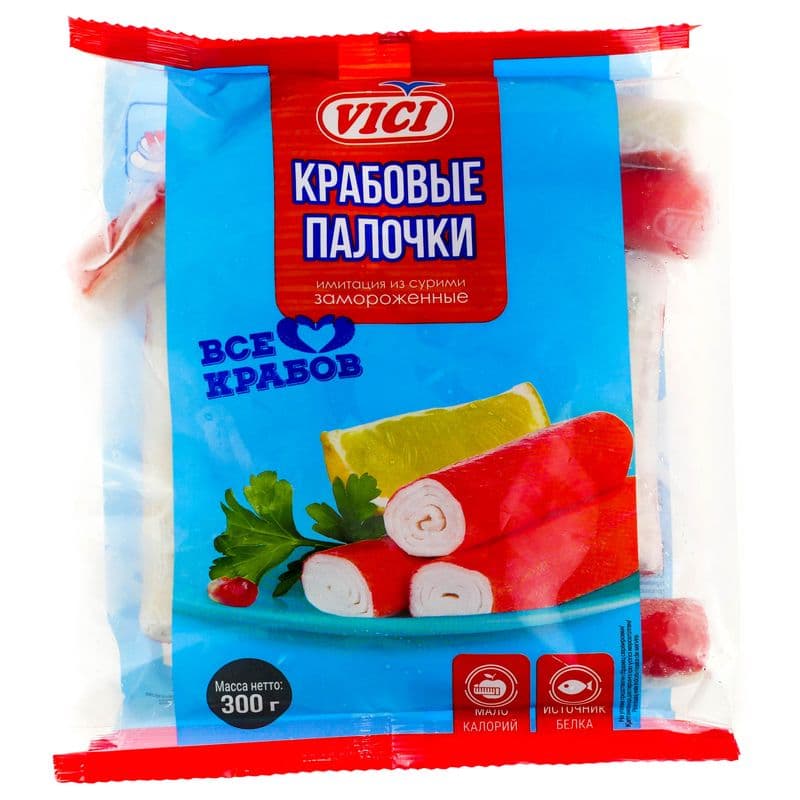 Крабовые палочки для рулетиков 300г Вичи
