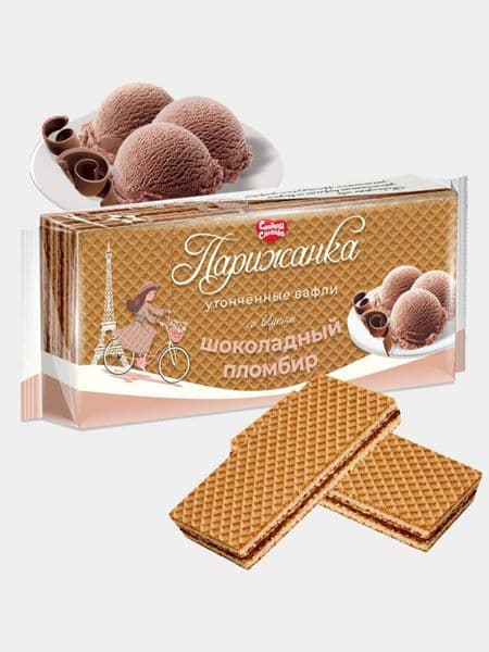 Вафли Парижанка со вкусом франц.трюфеля 210г Сладкая Слобода
