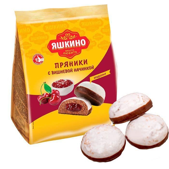 Пряники с вишневой нач. 350г Яшкино