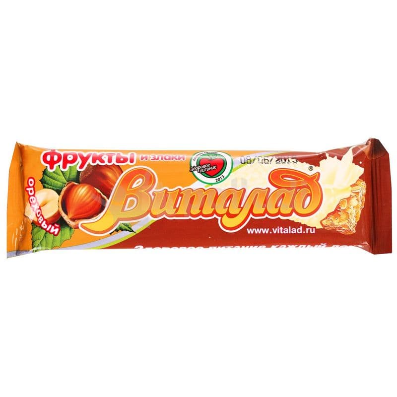 Батончик Мюсли Виталад на фруктозе 40г ореховый