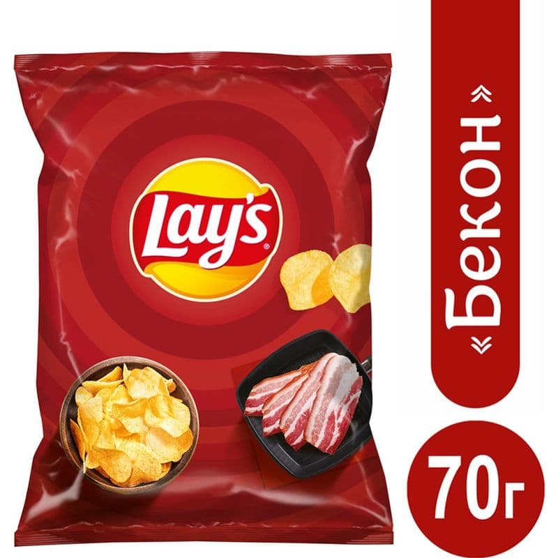 Чипсы Лэйс 70г бекон