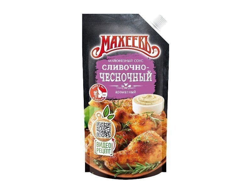 Соус Махеев Сливочно-чесночный 50,5% 200г м/у