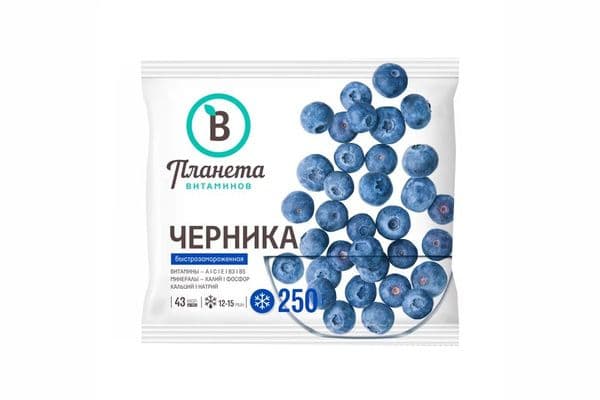 Ягода Черника 250гр Планета Витам/20