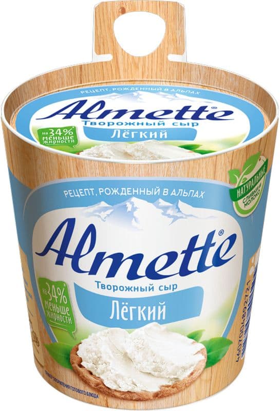 Сыр Альмете 150г творож.легкий 18%  Хохланд